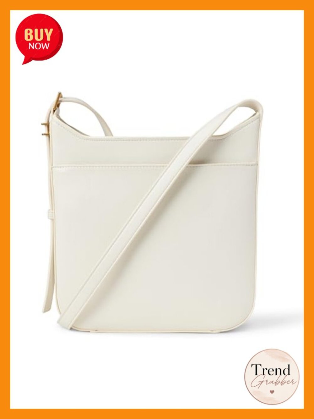 Faux Leather Slim Crossbody Bag Sling Zipper Lightweight